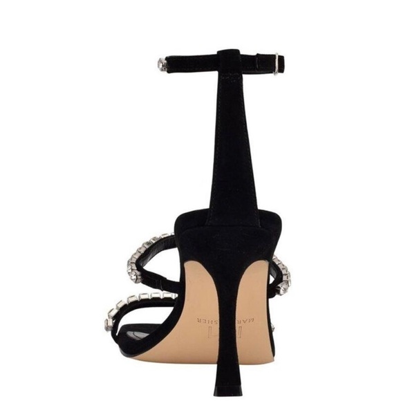 NIB Marc Fisher Dezzi Rhinestone Ankle Strap Suede Sandal - Picture 3 of 11